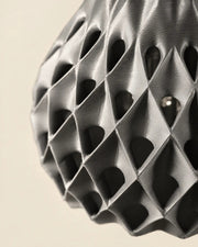 Quilt Bell Pendant Light – close-up of the printed texture