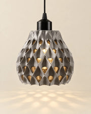 Quilt Bell Pendant Light – styled in use