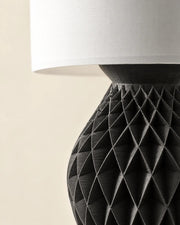Quilt Bulb Table Lamp – close-up of the printed texture
