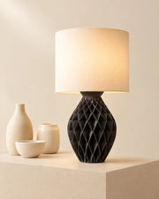 Quilt Bulb Table Lamp – styled in use