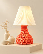 Quilt Cone Table Lamp – styled in use