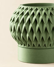 Quilt Ring Planter – close-up of the printed texture