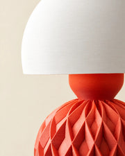 Quilted Dome Table Lamp – close-up of the printed texture