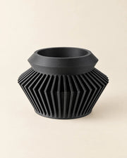 Radial Flare Planter – three-quarter studio view