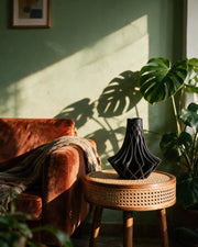 Radial Flare Vase – on a side table at golden hour