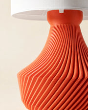 Radial Pleat Table Lamp – close-up of the printed texture