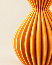 Radial Pleat Vase – close-up of the printed texture