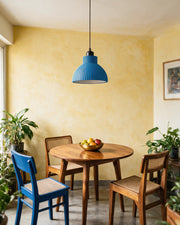 Rib Bell Pendant Light – styled on a console