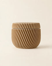 Rib Bowl Jar – front view