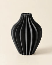 Rib Bulb Vase – three-quarter studio view