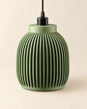 Rib Capsule Pendant Light – three-quarter studio view