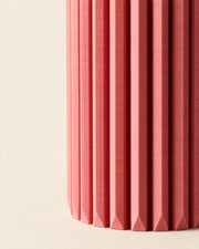 Rib Column Vase – close-up of the printed texture