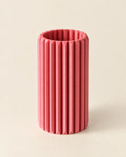 Rib Column Vase – three-quarter studio view