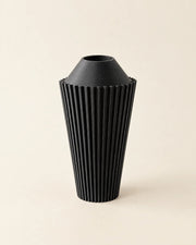Rib Cone Vase – three-quarter studio view