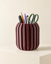 Rib Drum Pen Cup – styled in use