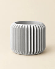 Rib Drum Planter – three-quarter studio view