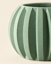 Rib Globe Planter – close-up of the printed texture