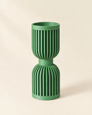 Rib Hourglass Vase – three-quarter studio view