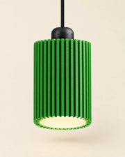 Rib Tube Pendant Light – three-quarter studio view