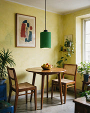 Rib Tube Pendant Light – styled on a console
