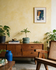 Rib Waist Planter – styled on a console
