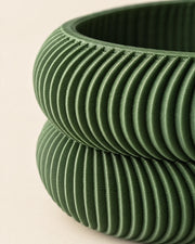 Ribbed Basin Planter – close-up of the printed texture