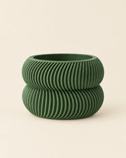 Ribbed Basin Planter – front view