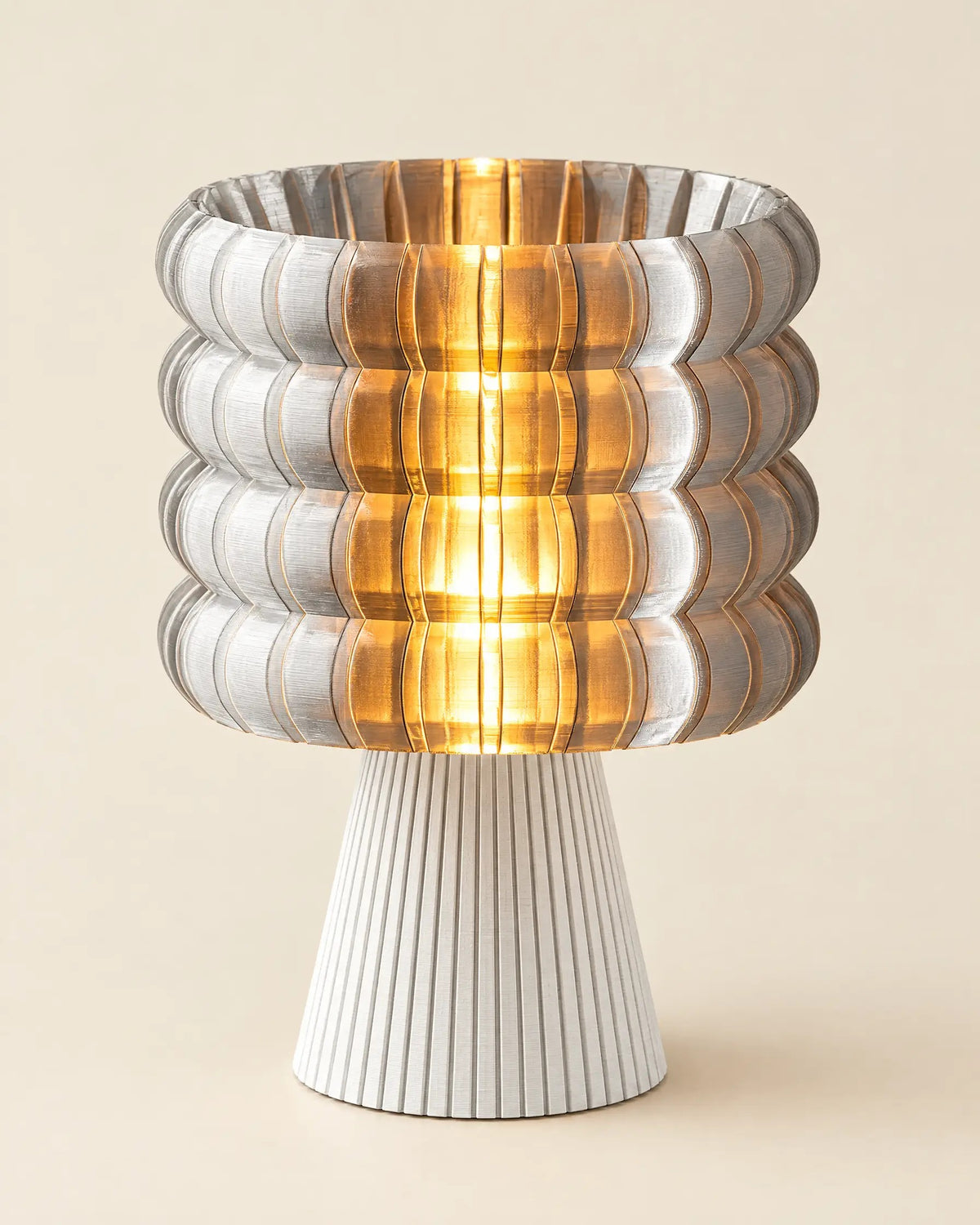 Ribbed Drum Table Lamp
