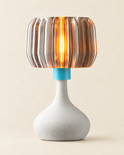 Ribbed Globe Table Lamp – front view