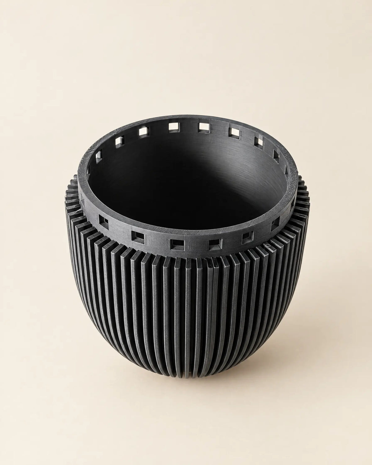 Ribbed Hanging Planter