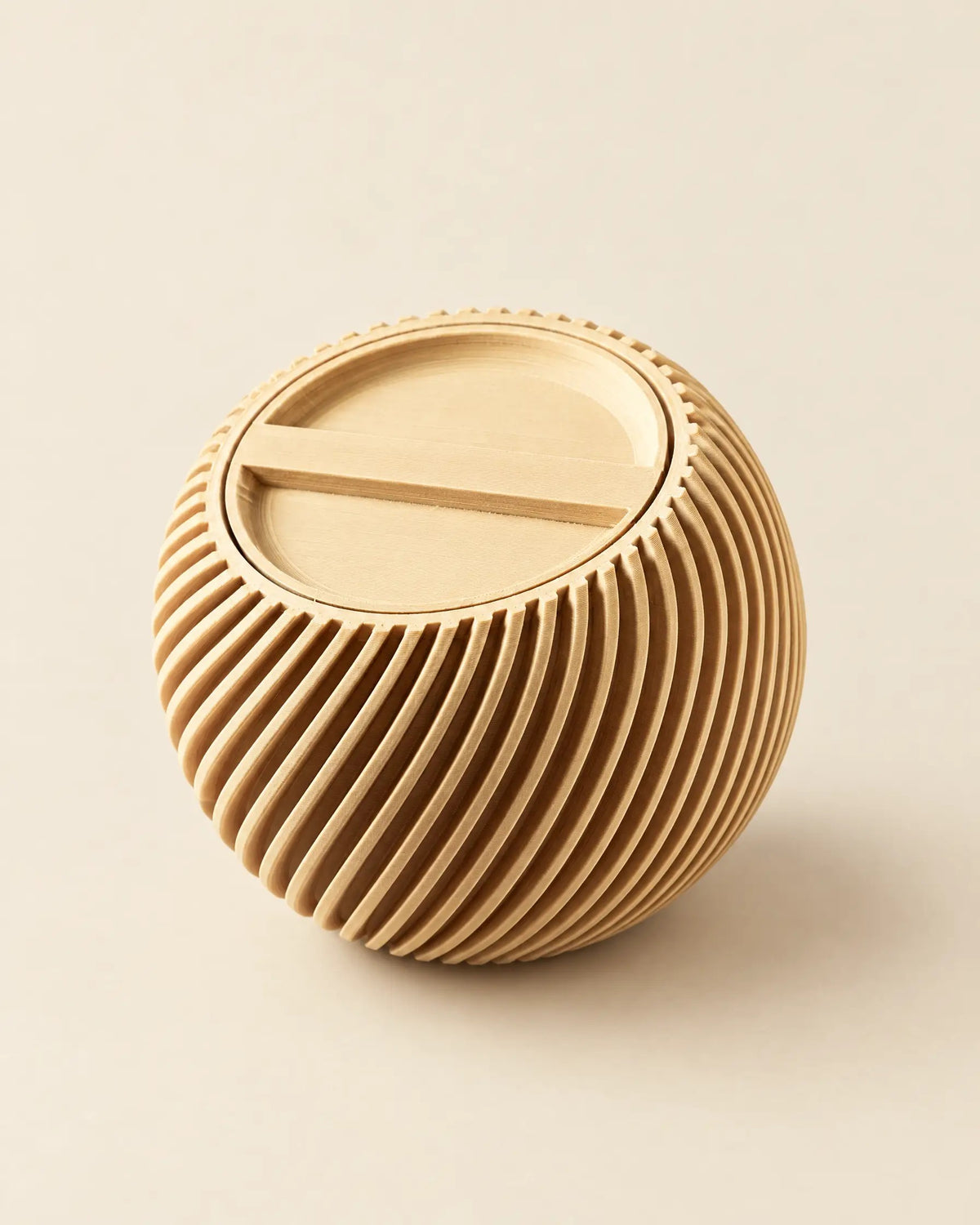Ribbed Lidded Jar