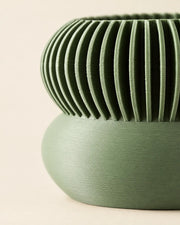 Ribbed Pedestal Planter – close-up of the printed texture
