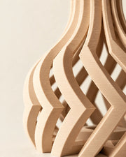 Ribbon Bulb Vase – close-up of the printed texture