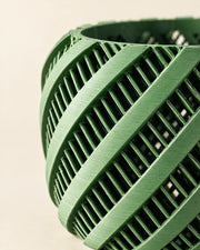 Ribbon Stripe Orchid Planter – close-up of the printed texture
