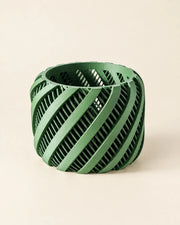 Ribbon Stripe Orchid Planter – three-quarter studio view