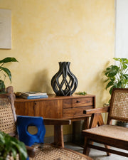 Ribbon Swirl Vase – styled on a console