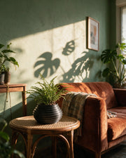 Ridge Stack Planter – on a side table at golden hour