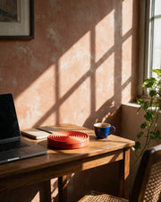 Ring Disc Box – on a work desk in morning sun