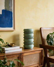 Ring Stack Vase – styled on a console