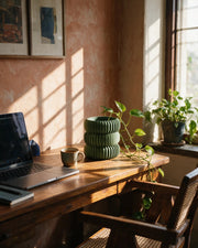 Ring Tier Planter – on a work desk in morning sun
