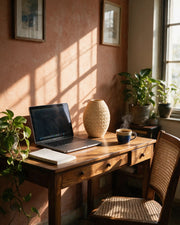 Scale Oval Vase – on a work desk in morning sun
