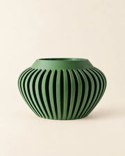 Slat Bowl Planter – front view