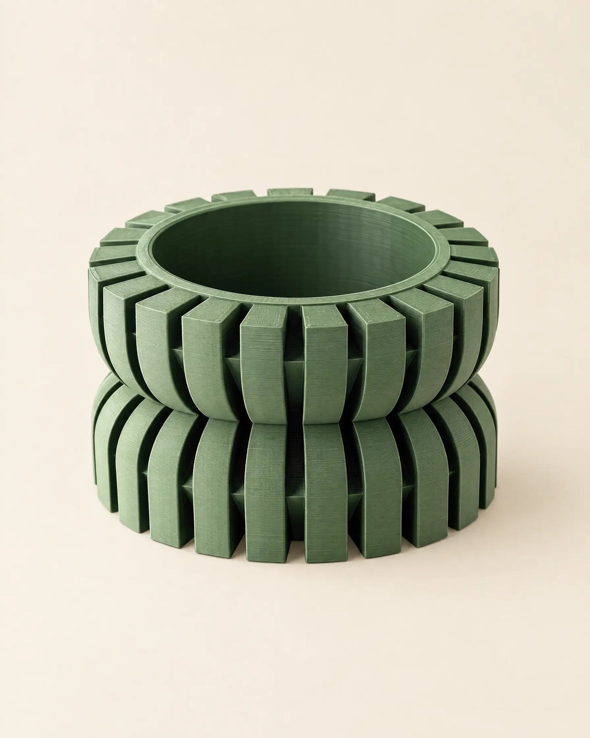 Slat Drum Planter