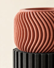 Slat Pedestal Display Stand – close-up of the printed texture