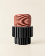 Slat Pedestal Display Stand – front view