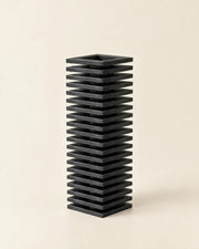 Slat Tower Vase – three-quarter studio view
