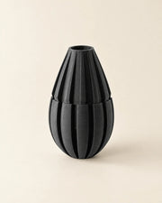 Slim Rib Vase – three-quarter studio view
