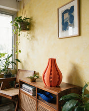 Slot Band Vase – styled on a console
