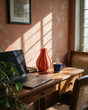 Slot Band Vase – on a work desk in morning sun
