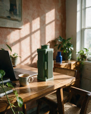 Slot Column Vase – on a work desk in morning sun